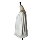 Lilla P Shirt Women Medium White Pima Cotton Knit Asymmetric Hem‎ Top Tee Photo 4