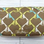 Vera Bradley Wristlet Clutch Wallet Magnetic Closure Mini Purse Green Blue Birds Photo 5