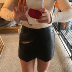 Black Leather Skort Photo 0