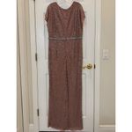 Mac Duggal NWT 93787 Pink Beaded Wrap V-Neck Cap Sleeve Dress Size 14 Photo 4