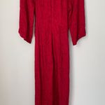 ZARA Red Jacquard Dress Midi Photo 3