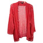 Jessica London Plus Size 22/24 Cardigan Pink Open Knit Sweater Shrug Duster 161 Photo 1