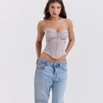 House Of CB PETUNIA Light Lavender Embroidered Corset - Photo 1