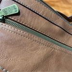 Born boc brown leather shoulder bag contrast stitching brass details Tan Photo 2