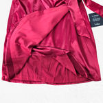Lulus Red Satin Faux Wrap Open Back Late Night Stunner Mini Dress Size Medium Photo 9