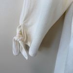 Max Studio London Knit Tunic Top Ivory Long Sleeve Tie Cuff Boat Neck Large‎ Photo 6