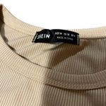 SheIn Tan Long Sleeve Ribbed  Dress With Buttons Photo 2