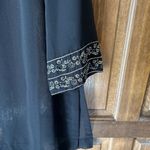 Lindex Dress Beach Swim Cover Up Size 36 Black Beaded Chiffon See Through Photo 2