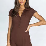 Princess Polly  Downtown Romper Chocolate One Piece Women’s XS/Small Photo 0
