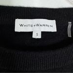 White + Warren Cashmere Graffiti Heart Sweater Black Size S Photo 5