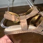 Coach Mallorie Bronze Strappy Wedge Platform Sandals in Size 8.5 Photo 8