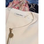 Calvin Klein  Size 6 sleeveless Front zip Womens Dress Off White Photo 4