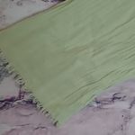 OH MY GAUZE! PALE GREEN YELLOW RAW FRAYED EDGE OPEN FRONT CARDIGAN COTTON 2 Size L Photo 4