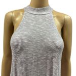 La Gypsy Light Purple Ribbed Sleeveless High Neck A Line Casual Dress Large Photo 2