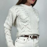 Urban Outfitters  Cream Knit Crewneck Pullover Sweater | Size S Photo 1