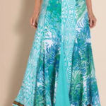 Soft Surroundings  Georgette Maxi Skirt PM Petite Medium Boho Indie‎ Fairy Twirl Photo 0