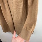 Kenar  100% Merino Wool Tan Waffle Knit Cardigan Sweater Sz 1X Photo 10