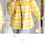 JODIFL  Shacket size 1xYellow/gold and white plaid Photo 10