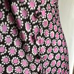 ZARA  | Daisy Print Satin Midi Slip Dress with Slit - Surplice Bodice | SZ Medium Photo 3