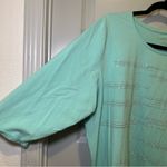 Allison Daley  Turquoise Scoop Neck 3/4 Sleeve Rhinestone Accent Top size 2X Photo 3