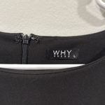 Why Dress Black Ruffled 3/4 Sleeve Blouse Size Large EUC Photo 2