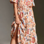 Anthropologie  Somerset Maxi Dress Size 1X Floral Printed Cotton Photo 0
