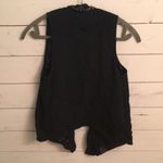 Fossil  gold embellished black high low vest Photo 3