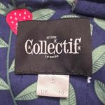 COLLECTIF Olympia Square Neck Belted Strawberry Vine Jumpsuit Size Small (6) Blue Photo 14