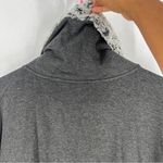 Capote Charcoal Gray Stretch Knit Faux Fur Accents Dolman Cape Poncho Cozy L Size L Photo 13