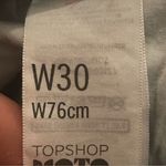 Topshop Moto top shop Nordstrom distress blue cut off jean shorts size 8 W30 Photo 2