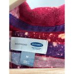 Old Navy  Shirt Women MEDIUM Boyfriend Red Blue White Plaid Flannel Button Down Photo 4