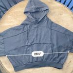 Aerie  Women’s Sz L Dk Gray Sherpa Patchwork Oversized Hoodie Photo 10