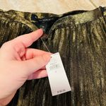 Banana Republic  Gold Metalic Highwaist Long A Line Skirt Photo 3