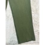 ZARA  Women's Pants Green Ribbed Stretch High Waisted Flowy Holiday Sz Large Photo 3