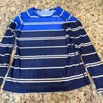 Athleta  Blue and White Striped Swim Top Photo 0