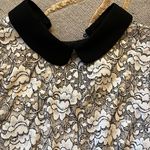ZARA  | Black White Lace Collared Top XS Photo 1