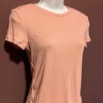 SheIn New Pink Ribbed Short Sleeve Top Size Small Photo 2