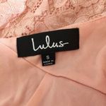 Lulus  Pink Lace Bodycon Mini Dress Halter Backless Sexy Party Clubwear Small Photo 2