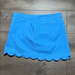 Lilly Pulitzer Colette Scallop Hem Skirt Skort Mid Rise Zanzibar Blue Size 4 Photo 2