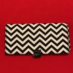 A Monogram Embroidered foldable organizer compartment makeup bag Black Photo 1