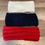 Abercrombie & Fitch Gap Merona Winter Headbands Bundle Red Black Cream Knit Photo 0