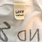 Love Vintage White Scoop Neck Cropped Long Sleeve Top Size Large Photo 4