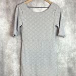 Free People Gray Bodycon Mini Dress with Short Sleeves and Crew Neck Photo 0