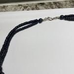 Women’s Black / Gold Tone Wood Bead Beaded Black Costume Necklace Handmade Photo 6