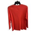 Ralph Lauren Lauren Orange Ribbed Cotton Cardigan Sweater XL Red Button Front Photo 2