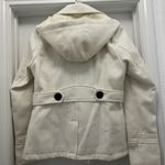 American Rag Cie Ivory Peacoat Jacket with Hood Size M – Elegant Winter Coat White Size M Photo 4