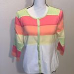 Christopher & Banks Spring colorful tank top with button down cardigan sweater Photo 4