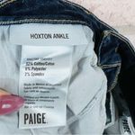 Paige Hoxton High Rise Ankle Skinny Denim Raw Hem Jeans in Greece Wash Size 30 Photo 12