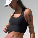 Umode Black‎ Sports Bra Small Strappy Back Athletic Top Adjustable 28A 28B 30A Black Photo 0