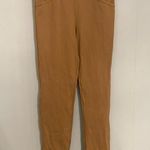 Anthropologie MaEVe Ponte Rear Split Ankle Pull On Pants High Rise Camel Tan (S) Photo 0